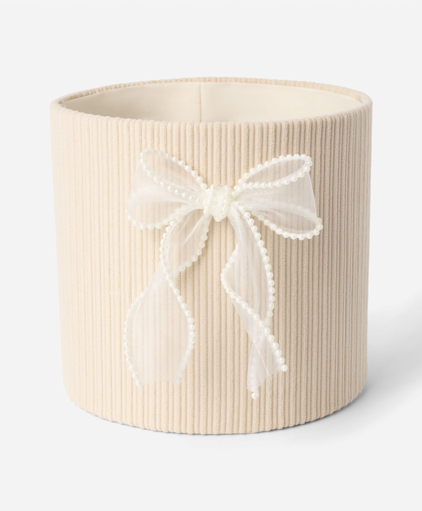 scatola piccola beige con fiocco