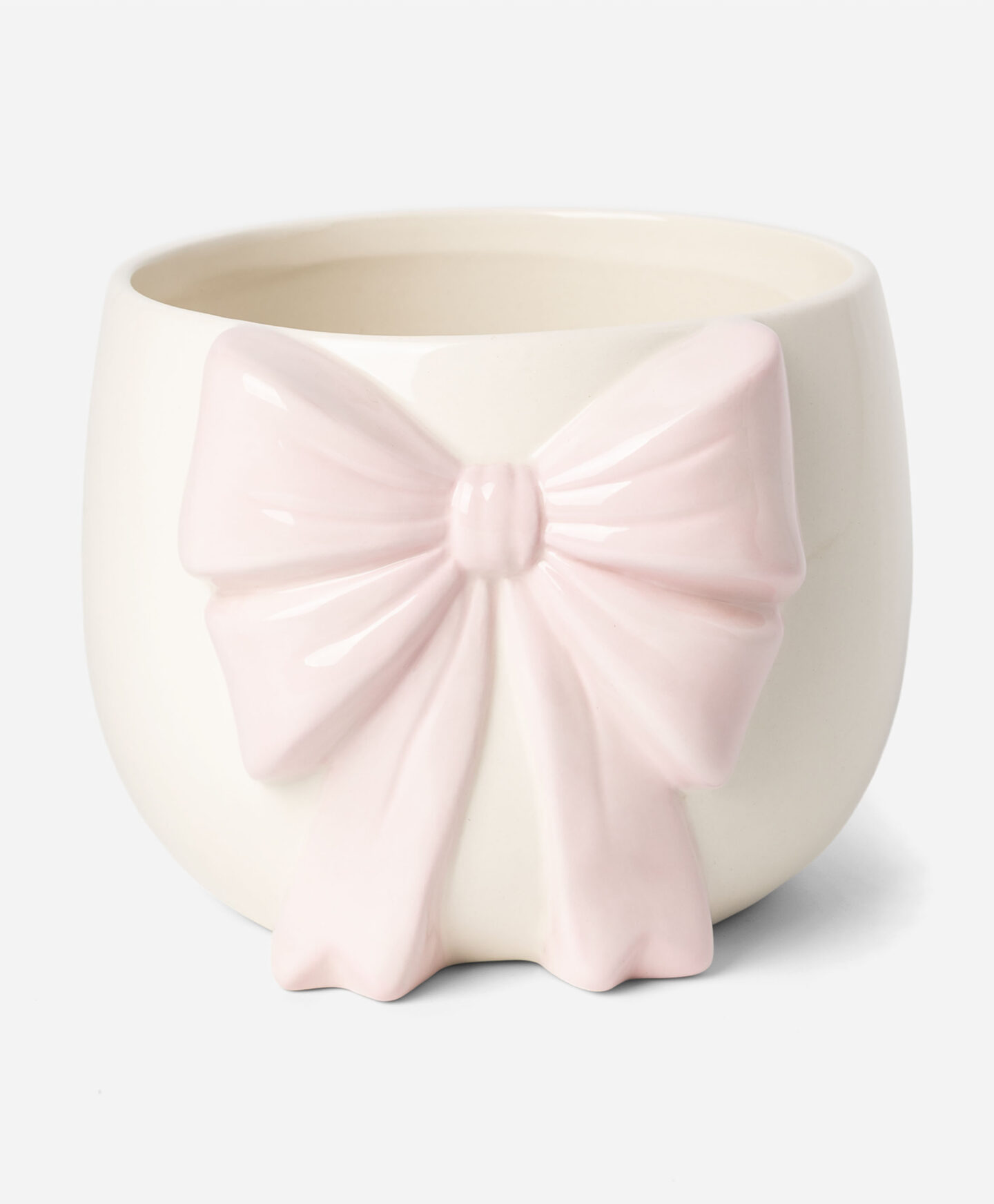 vaso in ceramica con fiocco