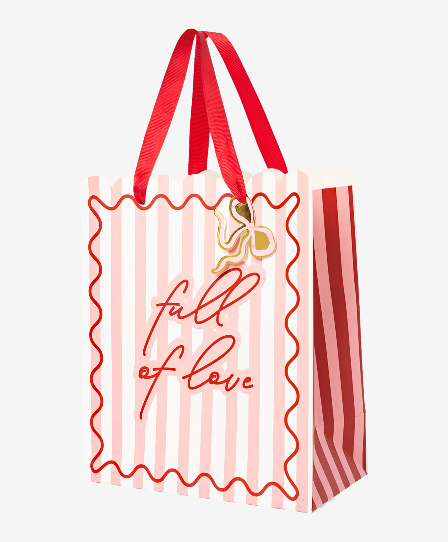 busta regalo a righe rosse