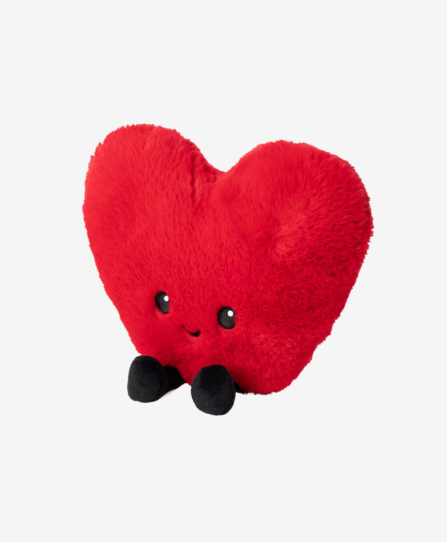 cuore rosso di peluche con gambe
