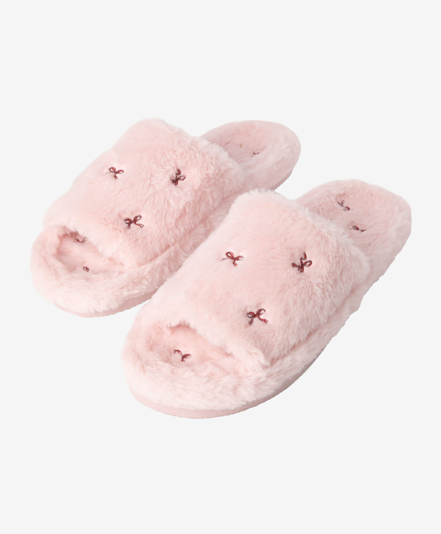 pantofole rosa con fiocchi donna