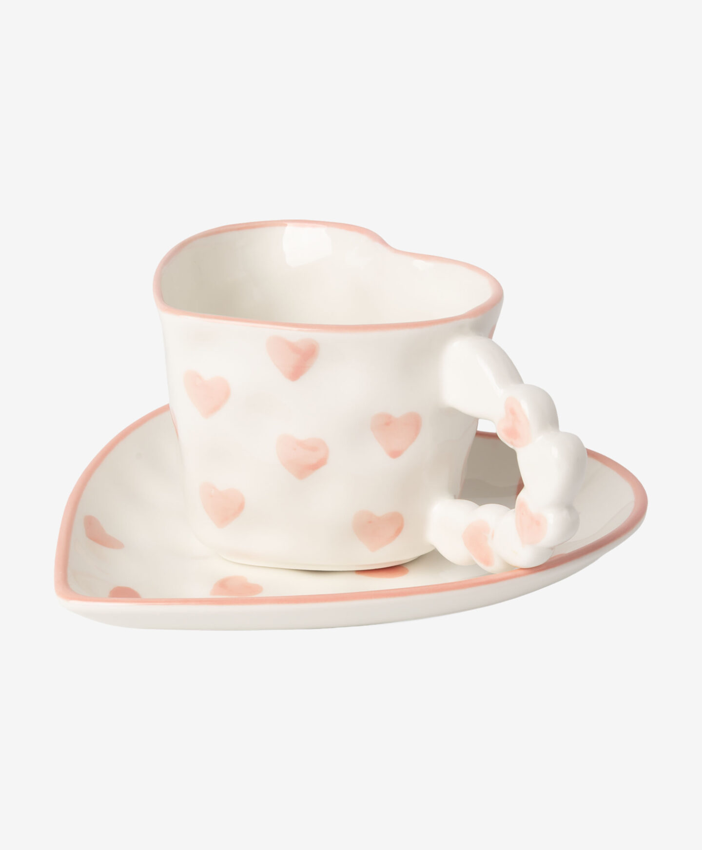 tazza a cuore in porcellana