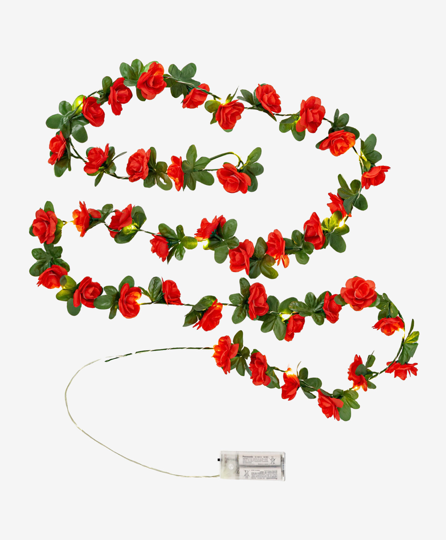 catena luminosa led con rose