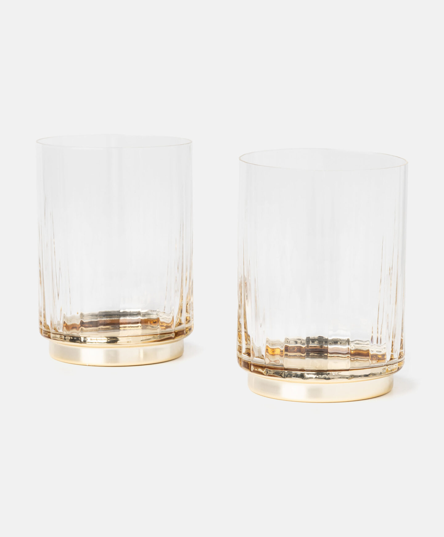 set bicchieri con base dorata