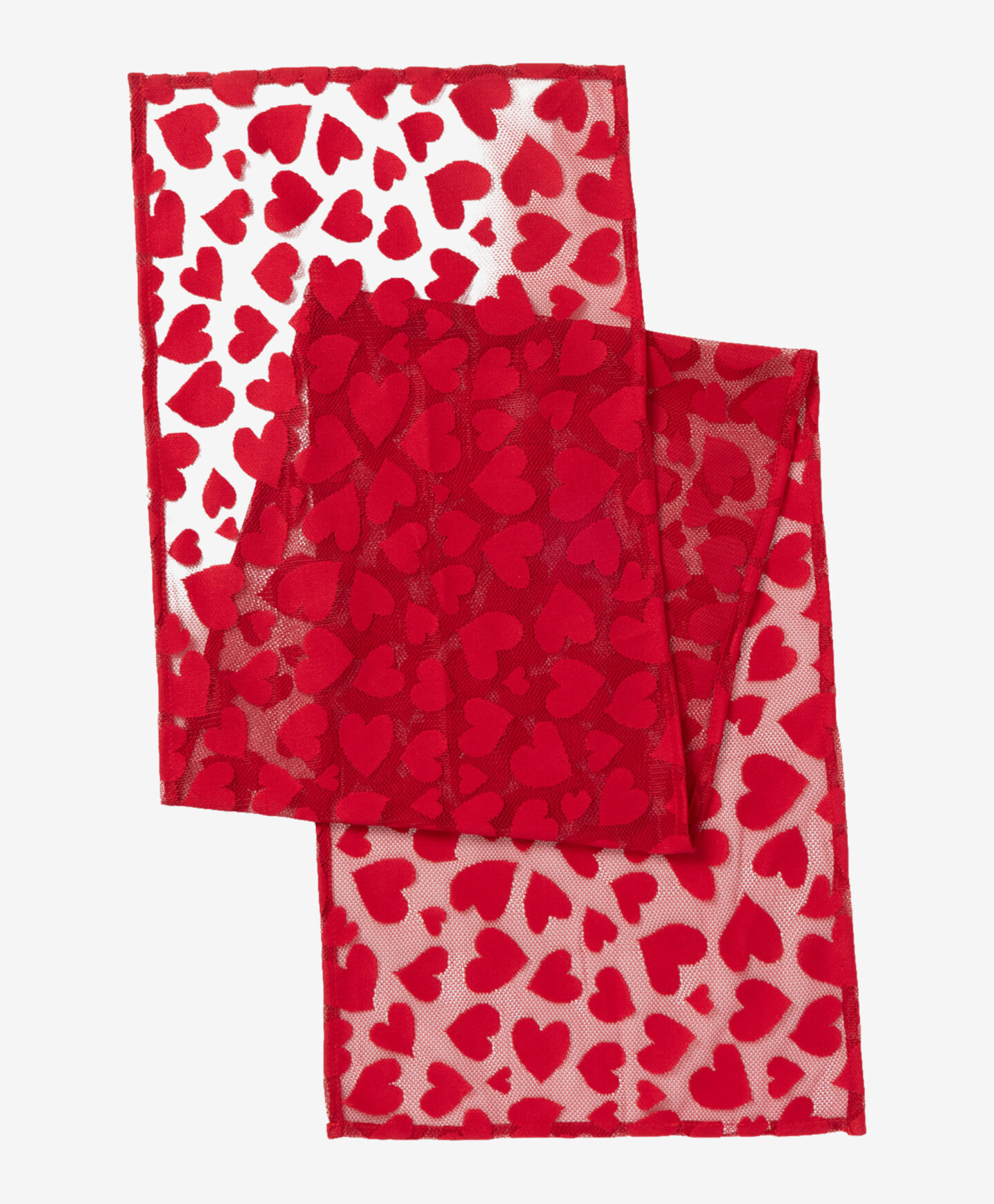 runner rosso con cuori