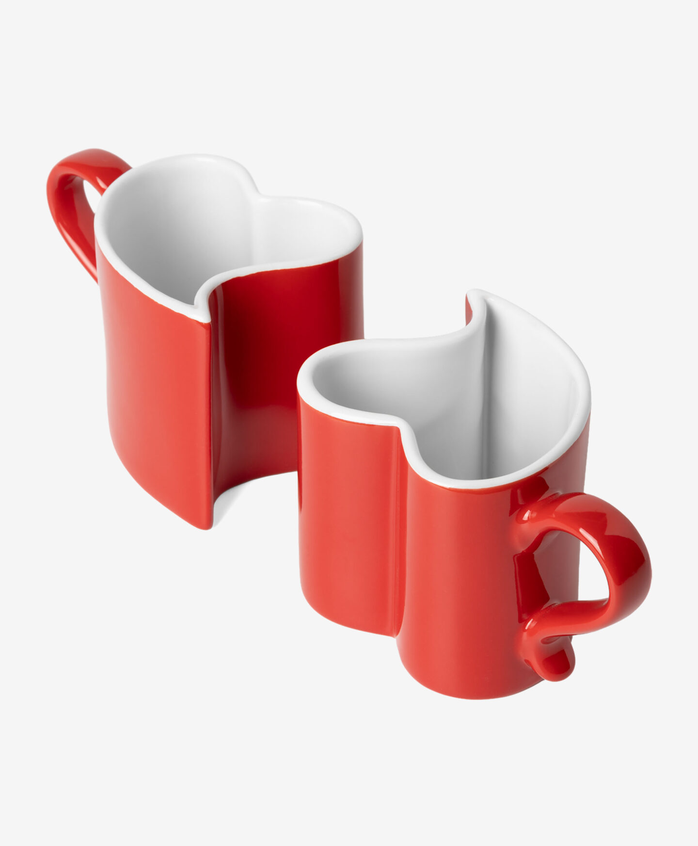 set tazze a cuore rosse