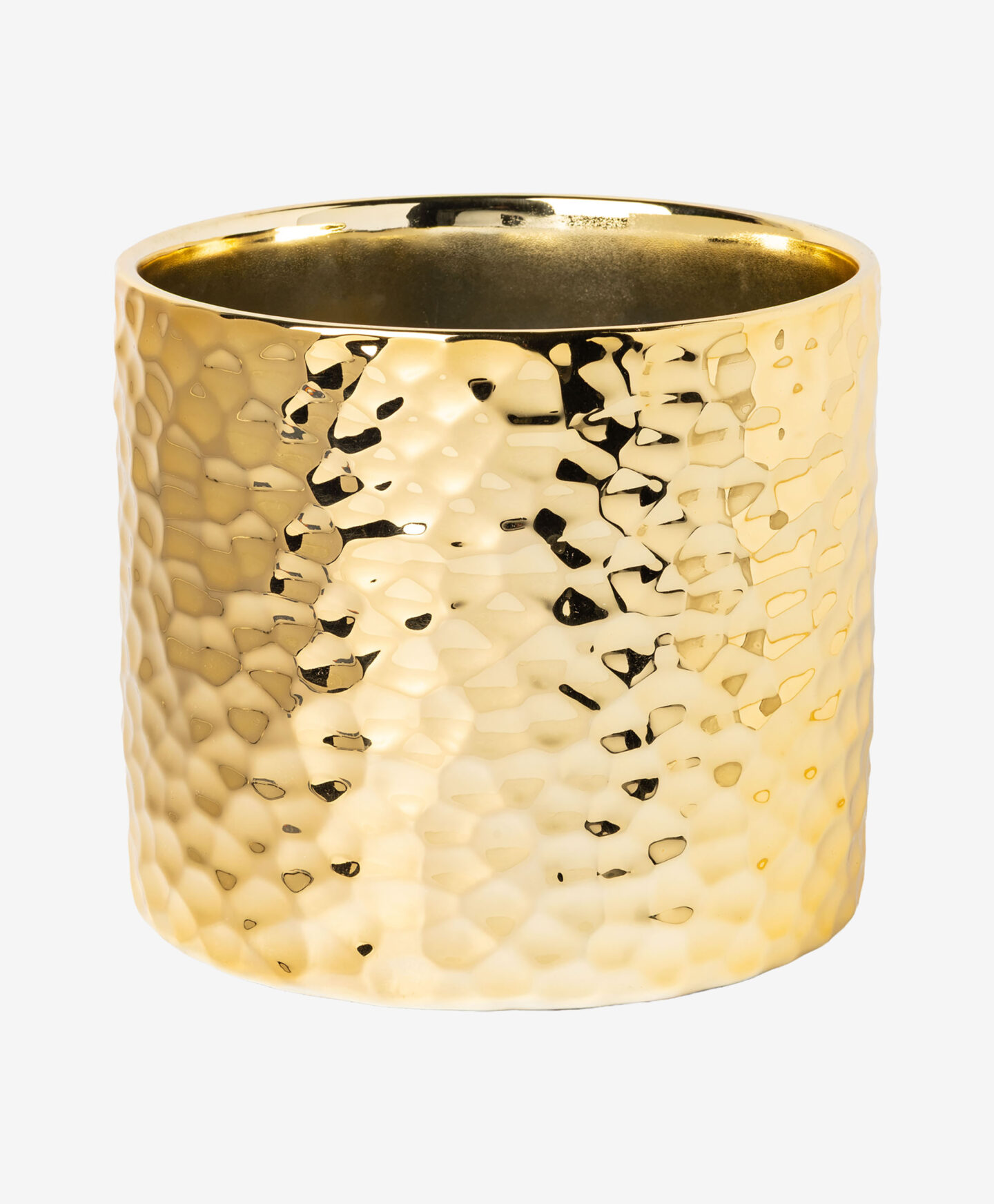 vaso dorato in ceramica