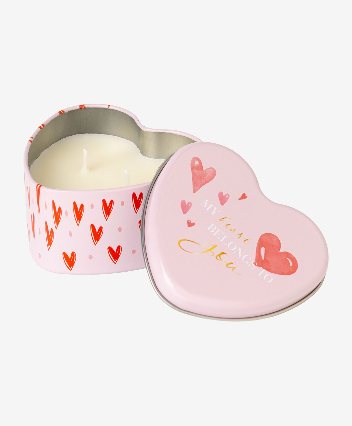 candela profumata a cuore