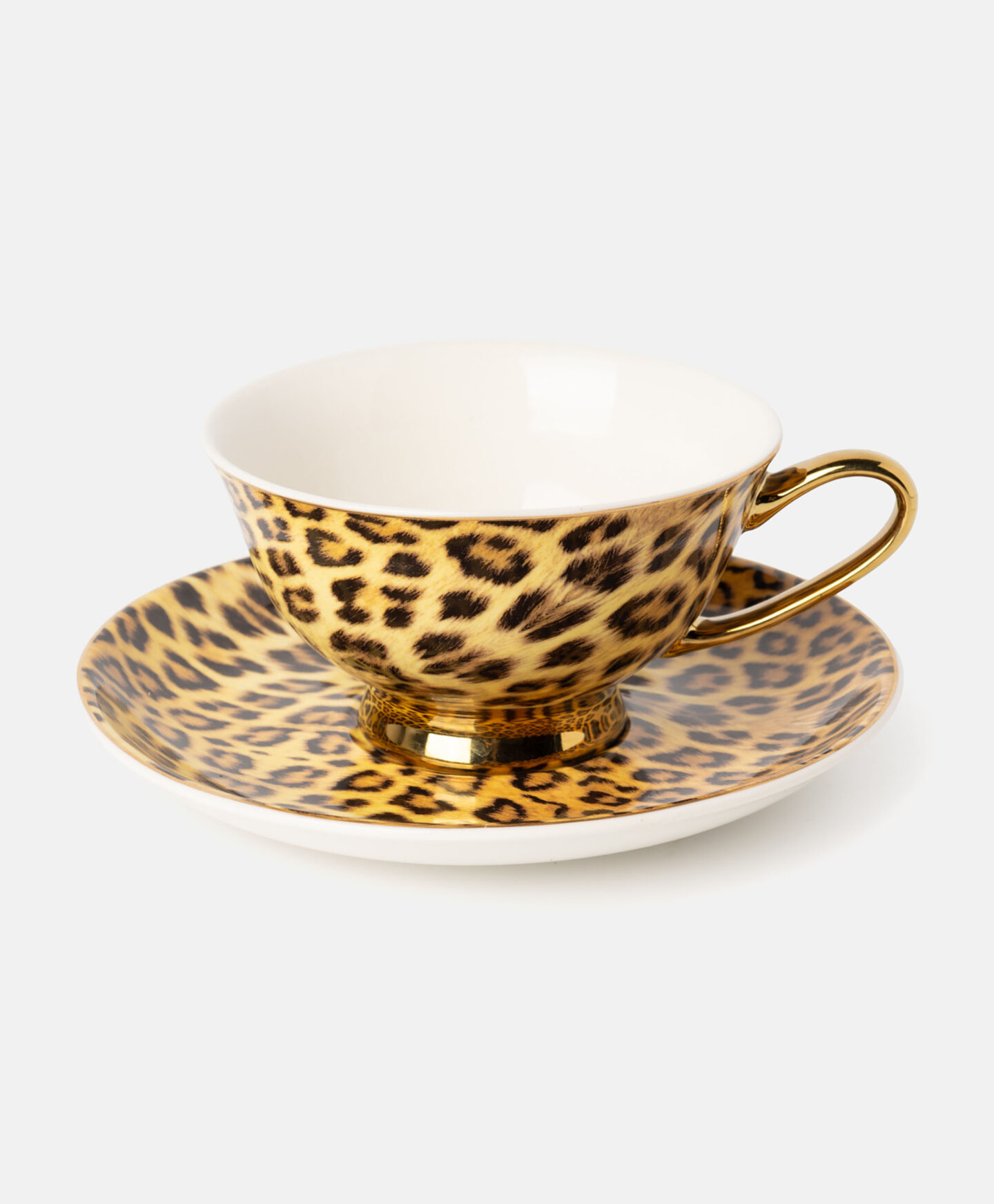 tazza effetto animalier dorato
