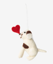 portachiavi cane con cuore