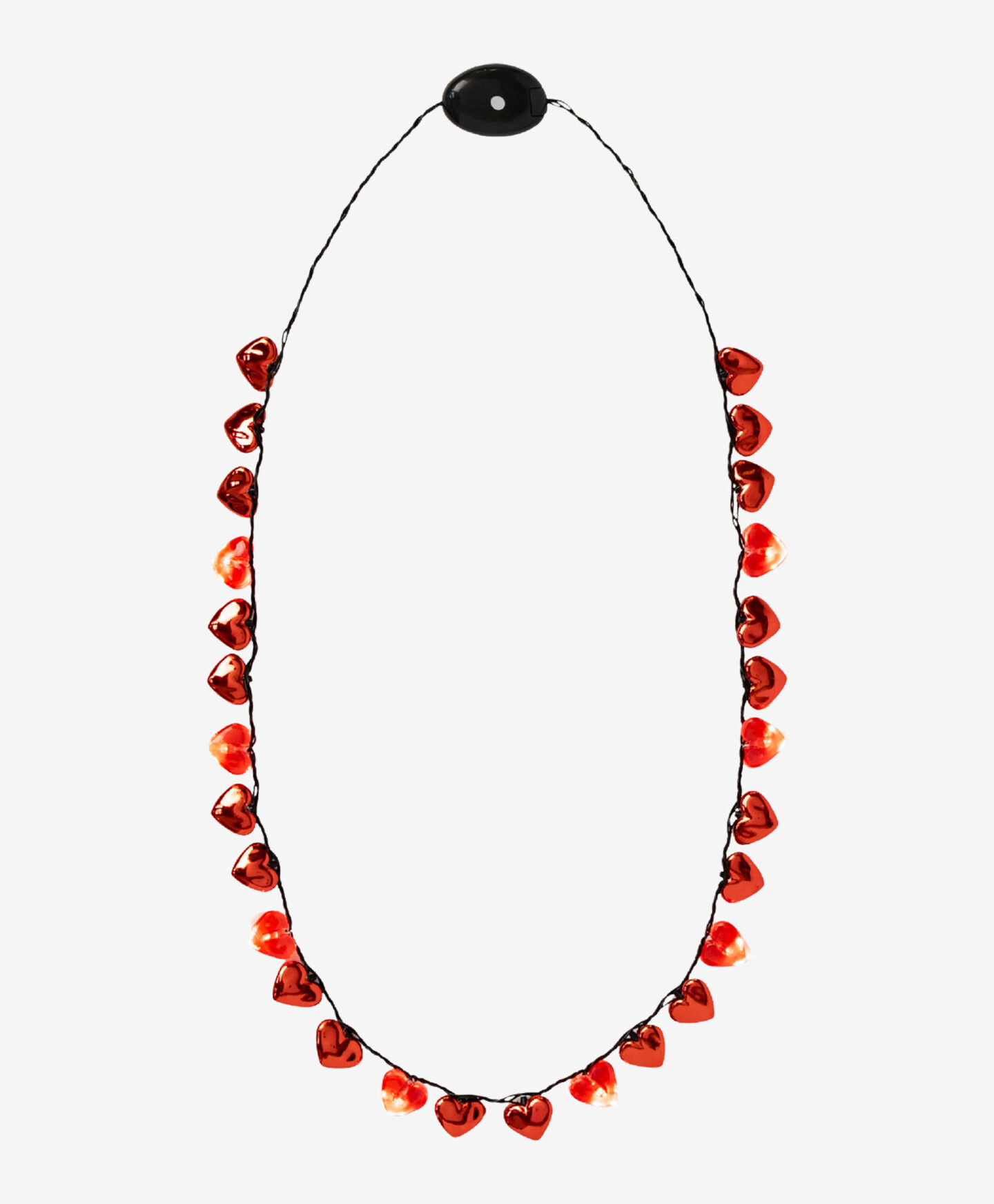 collana led con cuori rossi