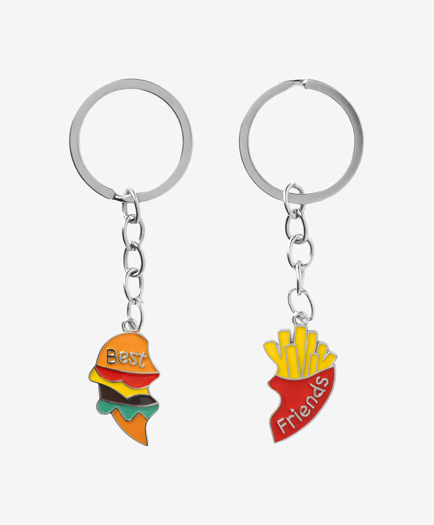 set portachiavi patatine e burger